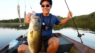 NEVER Give Up!!! Fishing a New Lake and Catching TRICKY Bass