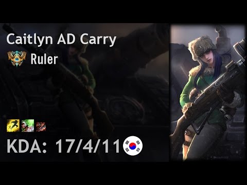 Caitlyn AD Carry vs Jhin - Ruler - KR Challenger Patch 7.1