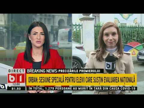 STIRI B1 ORA 12.00 DIN 2 IUNIE 2020: ELEVII SUSPECTI DE COVID AR PUTEA DA BACALAUREATUL PE 6 IULIE