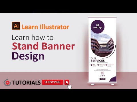 Stand Banner design in Illustrator Tutorial for Beginners