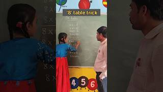 '8' table trick | innovative ideas| Multiplication table of 8 #tables #mathideas #math #magicalmaths