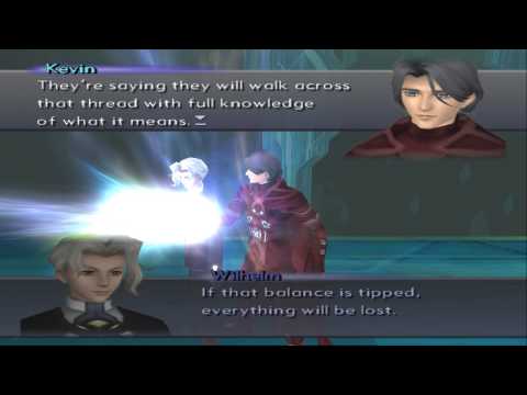 Xenosaga III HD Cutscene 340 - chaos and Wilhelm (Zarathustra's Hall) - JAPANESE - SWIMSUIT MODE