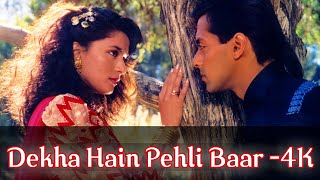 Dekha Hai Pehli Baar 4k Video Song | Saajan | Salman Khan, Madhuri Dixit | 90&#39;s Hit Song