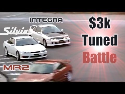 [ENG CC] $3k Tuned Battle - Integra Type R DC2, MR-2 G-Limited, K's Silvia S14 HV32