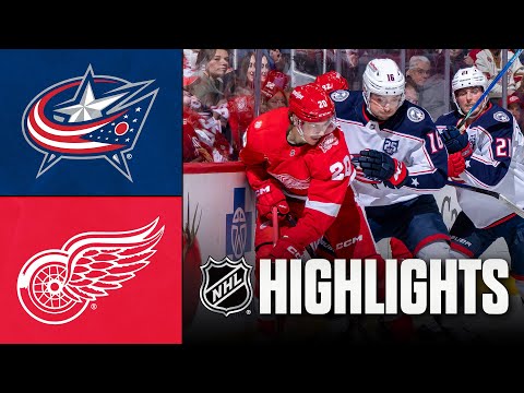 NHL Highlights | Blue Jackets vs. Red Wings | November 22, 2025