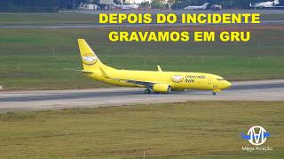 INCIDENTE COM AVIÃO DA GOL QUE SAIU DA PISTA NO AEROPORTO DE SALVADOR É VISTO POUSANDO EM GUARULHOS