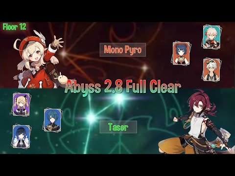 Spiral Abyss 2.8 | Floor 12 | Klee Mono Pyro C0 & Shikanoin Heizou C1 Taser