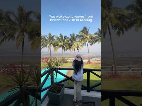 Beachfront villa in Alibaug  #saffronstays #alibaug #beachfrontproperty #beachfront