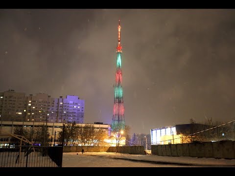 В Воронеже торжественно включили иллюминацию телебашни
