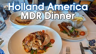 Holland America Dinner Food & Menus at Main Dining Room