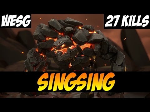 SINGSING OWNED IN WESG WITH TINY ! - Dota 2