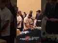 Stephen Fulton checks Inoue's gloves after hand wrapping CONTROVERSY!