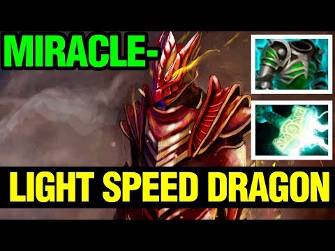 Light Speed Dragon - Miracle- Dragon Knight With Assault And Mjollnir - Dota 2