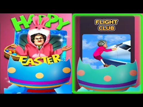 Scary Teacher 3D Update NEW Special Chapter Solve Unlocked Happy Easter - Flight Club Level