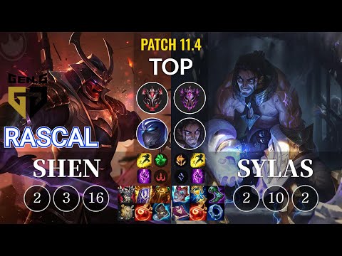 GEN Rascal Shen vs Sylas Top - KR Patch 11.4