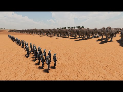 50 FULL-AUTO ARCHERS vs 5000 T-REX - Ultimate Epic Battle Simulator 2 | UEBS 2