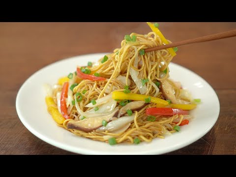 채소를 듬뿍 넣어 불맛나게 볶은, 홍콩식 볶음초면(차우멘) 만들기 :: Vegetable Chow Mein, Vegetarian Noodle