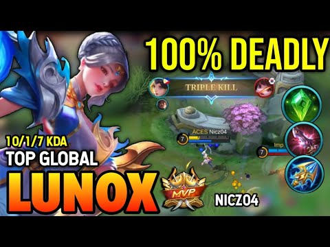 LUNOX BEST BUILD 2023 | TOP GLOBAL LUNOX GAMEPLAY | MOBILE LEGENDS