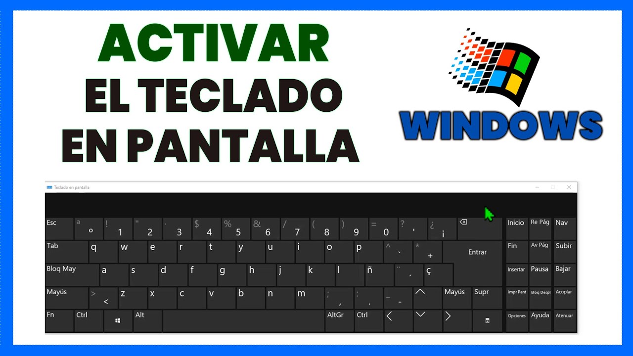 ➡️ Cómo Activar el TECLADO EN PANTALLA en WINDOWS 7 / 8 / 10 / 11 ✔️ Escribir con el ratón ¡FÁCIL!