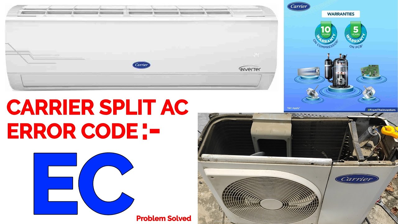 carrier split ac error ec || carrier Air conditioner error code Ec, split AC Error Code Ec, Split Ac
