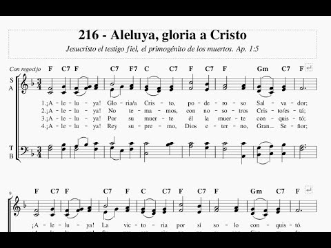 216 - Aleluya, gloria a Cristo (Libro Gloria)