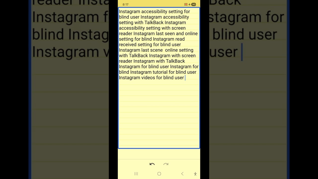 Instagram last scene online and read receipts settings for blind accessibility setting on Instagram 