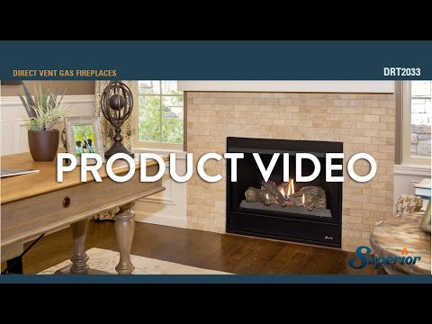 Superior DRT2000 Series 33" Direct Vent Traditional Fireplace with Electronic Ignition, Natural Gas (DRT2033TEN) (F1416)