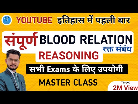 Master Class रक्त संबंध | Blood Relation Reasoning Tricks In Hindi | Rakt sambandh By Vivek Sir