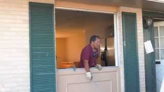 preview picture of video 'Removing window for vinyl window replacement, New Orleans, LA'