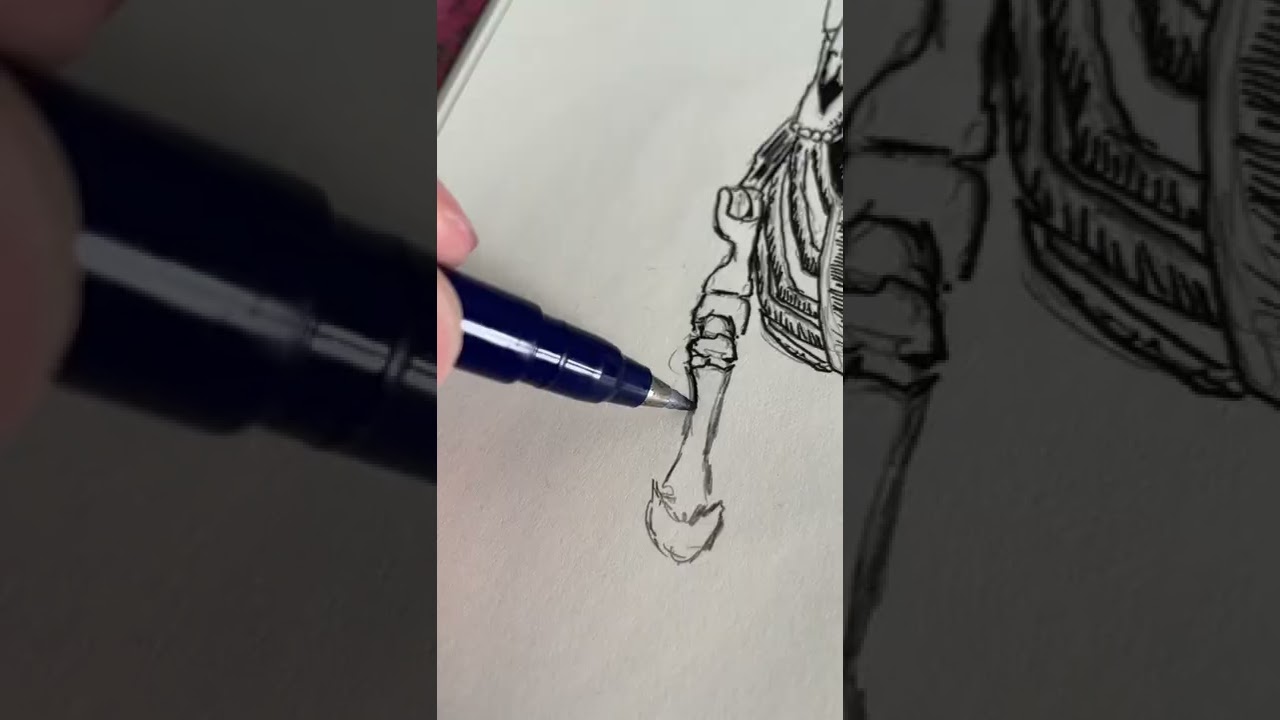 Horse skeleton drawing #shorts