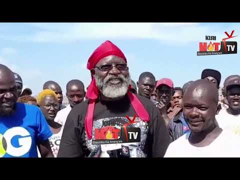 Wajackoyah stormed Jacaranda grounds cracking ribs.'Bangi ndo kila kitu,ukinitusi unaenda kwa moto.'