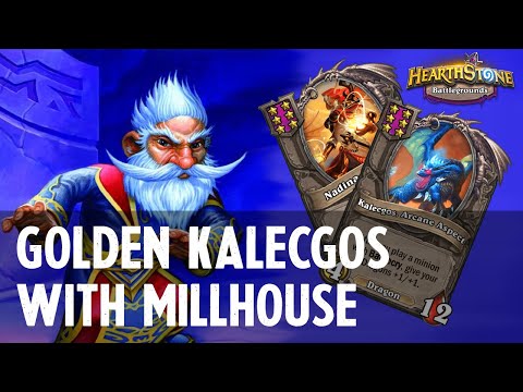 GOLDEN KALECGOS WITH MILLHOUSE | Hearthstone Battlegrounds (20.0)