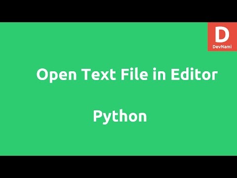 How to Open text file in editor using Python
