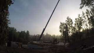 Timber Frame Raising TImelapse