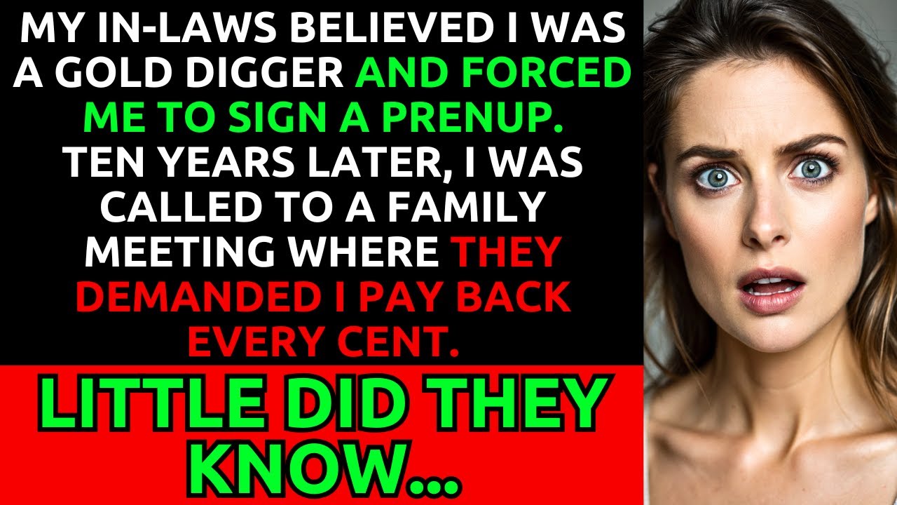 My In-Laws Called Me a Gold Digger and Made Me Sign a Prenup, But They Never Saw What Was Coming