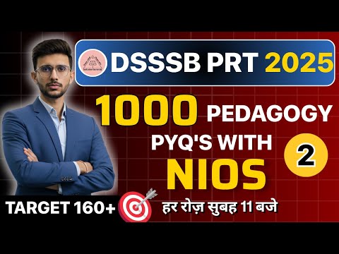 DSSSB PRT 2025 | Class 2 | 1000 Questions Explained with NIOS 🔥| Himanshu Sangwan