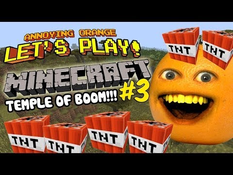迷惑なオレンジレッツプレイMinecraft #3：Temple Of BOOM! (Annoying Orange Let's Play Minecraft #3: Temple Of BOOM!)