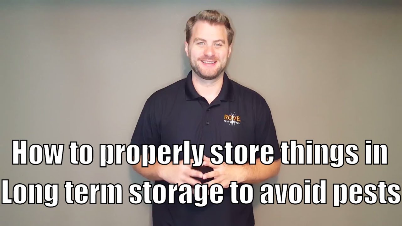 How to properly store things in long term storage to avoid pests