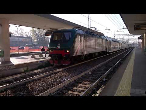 E464 236+6 2 piani Trenord con pilota XMPR - Monza 18/11/2017