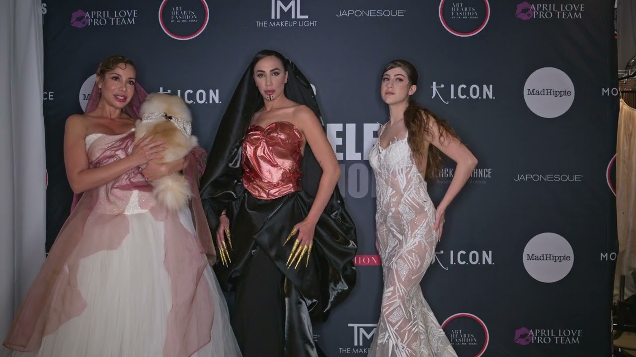 Tamara Nasr models pose backstage @artheartsfashion LAFW