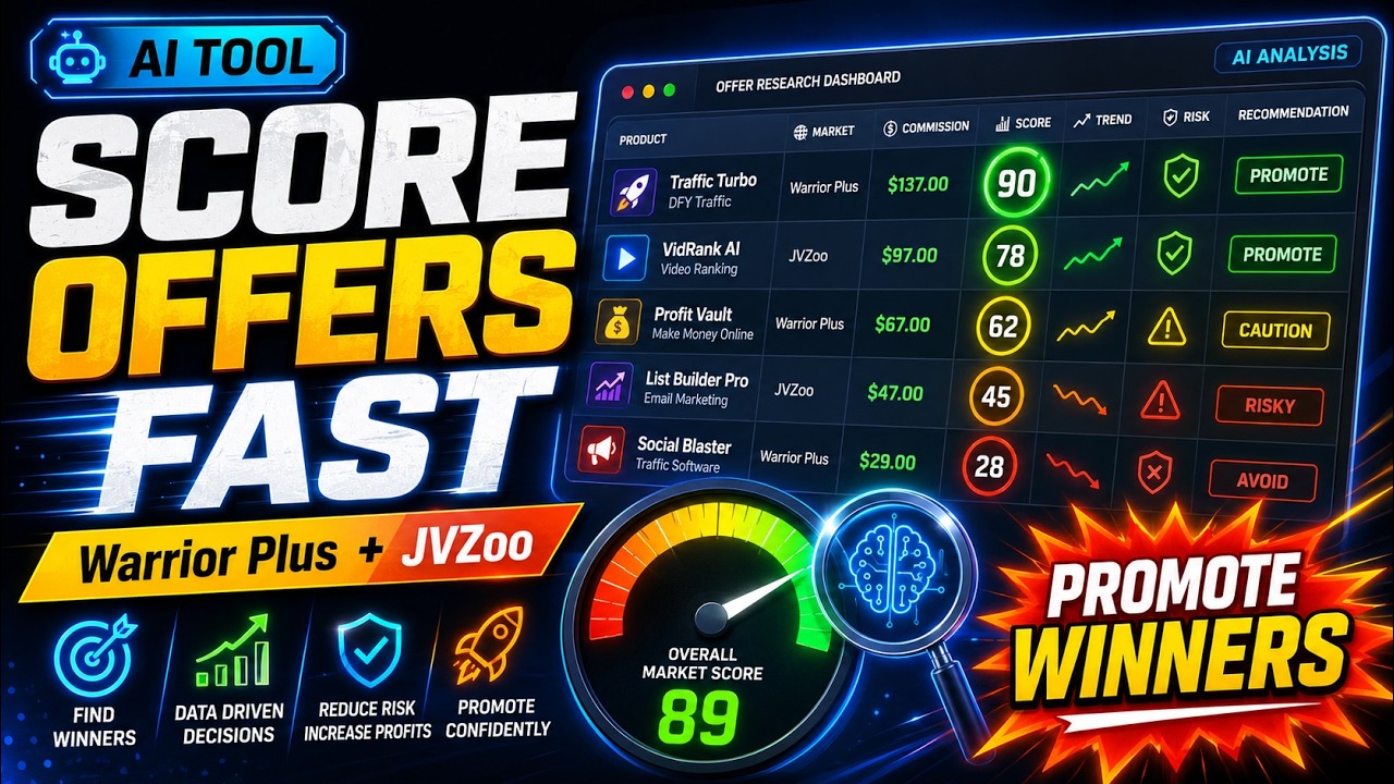 Affiliate Marketing Offer Research Tool: Compare Warrior Plus & JVZoo Offers Faster