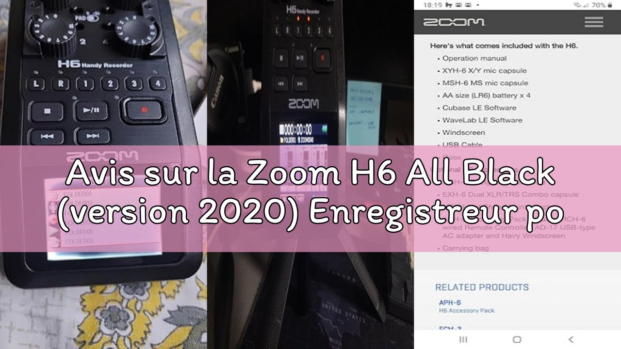 Zoom h6 all black + accessoires video thumbnail