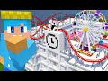 学校の屋上に巨大な遊園地を作ってみた！【まいくら / マインクラフト】