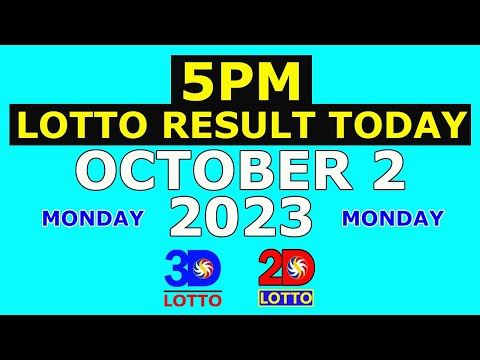 5pm Lotto Result Today October 2 2023 (Monday)