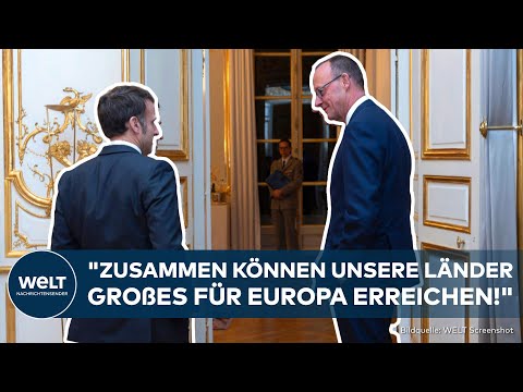 DEUTSCH-FRANZÖSISCHE FREUNDSCHAFT: "Neues Kapitel!" Macron empfängt Merz im Élysée-Palast in Paris!