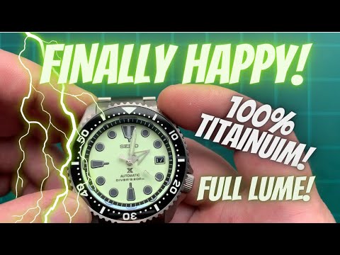 Seiko Modding - I`m finally satisfied! Full lume Titanium Seiko