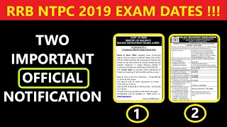 RRB NTPC 2019 Exam Dates Official Notification || Expected Exam Dates for RRB NTPC 2019 Exam