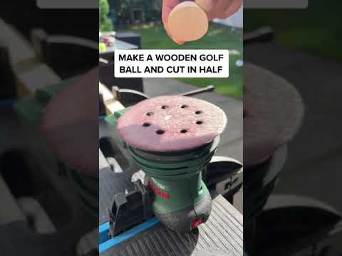 Father Vs Son | Half DIY WOODEN BALL Half TITLEIST GOLF BALL