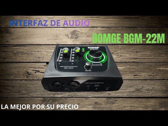 Vídeo relacionado con BOMGE Interfaz de audio USB M12, mezclador de 2 canales, entrada XLR/3.5 mm, fuente de alimentación de 48 V, tarjeta de sonido para grabación de PC, estudio, espectáculo en vivo, karaoke, Plug & Play