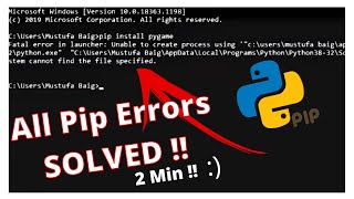 𝗘𝗩𝗘𝗥𝗬 Pip Error 𝗦𝗢𝗟𝗩𝗘𝗗 !!  (3 Different Methods in 2 Minutes )